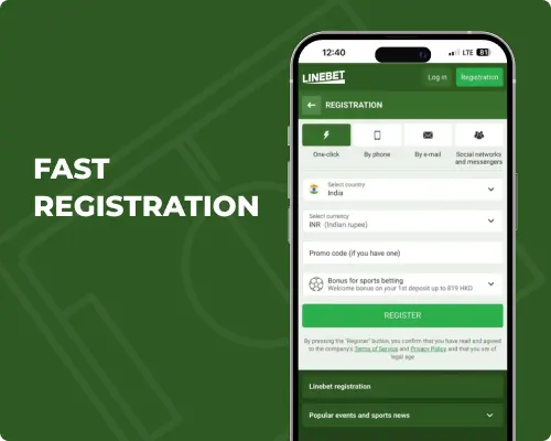 linebet fast registration